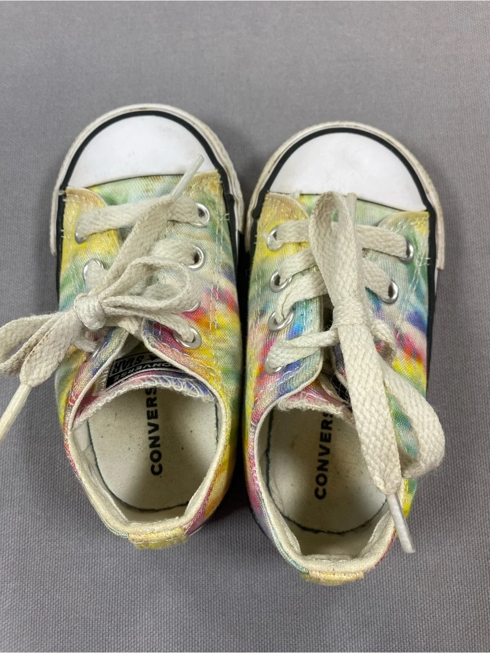 Converse Kids Tie-Dye Canvas Sneakers - White Toe